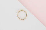 Flora Ring With Leaves - Yellow Gold - Size 54