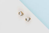 Yellow Gold Earrings - Diamonds