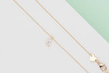 Yellow Gold Necklace - Diamond - 40 CM