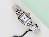 Panthère Small 'Yellow Gold and Steel - White Roman Dial'