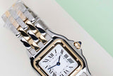 Panthère Small 'Yellow Gold and Steel - White Roman Dial'