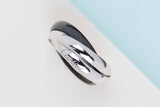 Trinity Ring - White Gold & Ceramic - Size 56 - B