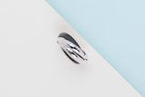 Trinity Ring - White Gold & Ceramic - Size 56 - B