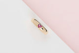 Tiffany Friendship Ring - Yellow Gold - Ruby - Size 54 - B