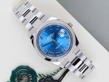 Datejust 41 'Azzuro Blue Dial - Oyster'