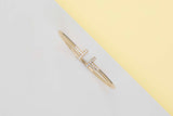 T Wire Diamond Bracelet - Yellow Gold - Size M - 16CM - B
