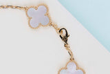 Vintage Alhambra Bracelet - 5 Motifs - Mother Of Pearl - 19,5 CM - B&P