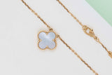 Vintage Alhambra Necklace - Yellow Gold - Mother Of Pearl - 42 CM - B&P