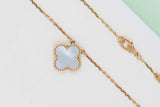 Vintage Alhambra Necklace - Yellow Gold - Mother Of Pearl - 42 CM - B&P