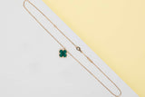 Vintage Alhambra Necklace - Yellow Gold - Malachite - 42 CM - B&P