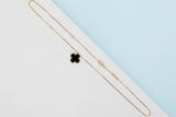 Vintage Alhambra Necklace - Yellow Gold - Onyx - 42 CM - B&P