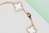 Vintage Alhambra Bracelet - 5 Motifs - Mother Of Pearl - 19,5 CM - B&P