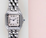 Panthère Small 'Steel - White Roman Dial'