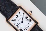 Tank Solo Large 'White Roman Dial - Rose Gold'