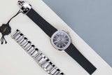 Aquanaut 'Black Grey Dial - Rubber Strap & Steel Bracelet'