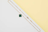 Vintage Alhambra Necklace - Yellow Gold - Malachite - 42 CM - B&P