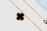 Vintage Alhambra Necklace - Yellow Gold - Onyx - 42 CM - B&P