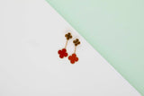 Magic Alhambra Earrings - Yellow Gold and Tiger Eye & Carnelian - B&P