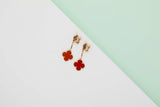 Magic Alhambra Earrings - Yellow Gold and Tiger Eye & Carnelian - B&P
