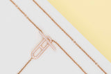 Ever Chaîne d'Ancre Necklace - Rose Gold and Diamonds - ST (40CM) - B