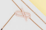 Ever Chaîne d'Ancre Necklace - Rose Gold and Diamonds - ST (40CM) - B