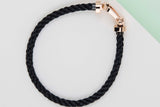 Force 10 Bracelet Large - Rose Gold & Ceramic - Size 18 - B&P