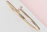 Juste Un Clou Bracelet Small - Yellow Gold & Diamonds - Size 17 - B&P