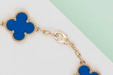 Vintage Alhambra Bracelet - 5 Motifs - Yellow Gold & Agate - B&P