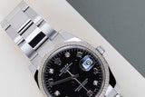 Date 34 'Black Arabic Diamond Dial'
