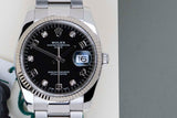 Date 34 'Black Arabic Diamond Dial'