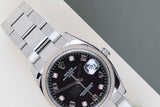 Date 34 'Black Arabic Diamond Dial'