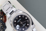 Date 34 'Black Arabic Diamond Dial'