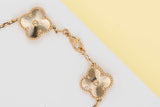 Vintage Alhambra 5 Motifs Bracelet - Yellow Gold & Diamonds - B&P