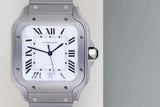 Santos Large 'Titanium - White Roman Dial'