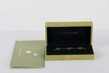 Vintage Alhambra 5 Motifs Bracelet - Yellow Gold & Malachite - 19.5 CM - B&P