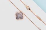 Vintage Alhambra Necklace - Rose Gold & Mother Of Pearl - 42 CM -  B&P