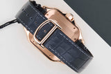 Santos Large 'White Roman Dial - Rose Gold - Leather Strap'
