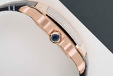 Santos Large 'White Roman Dial - Rose Gold - Leather Strap'