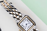 Panthère Small 'Steel & Yellow Gold - White Roman Dial'