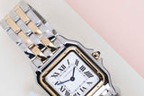 Panthère Medium 'Steel & Yellow Gold - White Roman Dial'