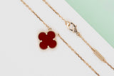 Vintage Alhambra Necklace - Yellow Gold - Carnelian - 42 CM - B&P