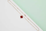 Vintage Alhambra Necklace - Yellow Gold - Carnelian - 42 CM - B&P