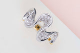18ct. Yellow & White Gold Ring - Diamonds - Size 58
