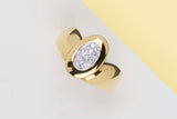 18ct. Yellow Gold Ring - Diamonds - Size 54