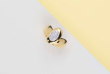 18ct. Yellow Gold Ring - Diamonds - Size 54