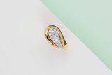 18ct. Yellow Gold Ring - Diamonds - Size 55