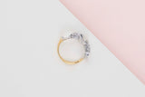 18ct. Yellow & White Gold Ring - Diamonds - Size 58