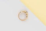 18ct. Yellow Gold Ring - Diamonds - Size 54