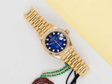 Datejust 26 'Blue Vignette Diamond Dial - President'