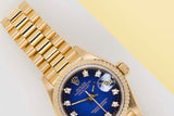 Datejust 26 'Blue Vignette Diamond Dial - President'